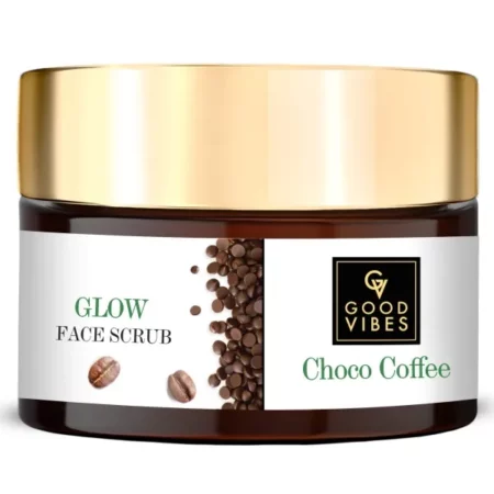 Good Vibes Choco Coffee Glow Face Scrub, 50 g | Hydrating, Cleansing, Moisturizing Formula | Skin Exfoliation For All Skin Types | No Parabens, Sulphates, Mineral Oil