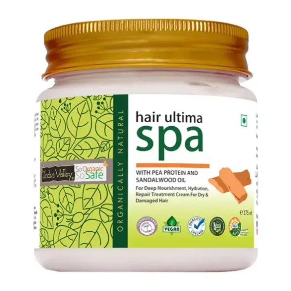 INDUS VALLEY 100% Organic Deep Nourishing Hair Ultima Spa For Dull and Damage Hair Treatment -175ml available on Herbkart