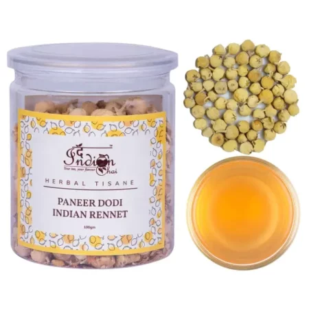 The Indian Chai - Paneer Dodi 100g | In Air Tight Jar | Indian Rennet | Paneer Doda | Paneer Ka Phool | Withania Coagulans | Anti-Diabetic | Lowers Sugar Levels |