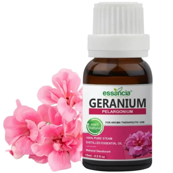 Essancia Geranium Essential Oil for Hair Growth & Skin Care - 100% Pure, Natural, Undiluted Therapeutic Grade (15ml), Herbkart8t7616l8ocFTlL.webp, Herbkart8t7616l8ocFTlL