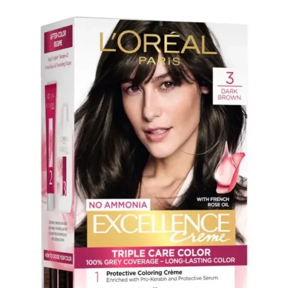 (LOREAL) L'Oréal Paris Permanent Hair Colour, Radiant At - Home Hair Colour 3 Dark Brown, 72ml+100g, Herbkart8t761wHkCENFtL.webp, Herbkart8t761wHkCENFtL