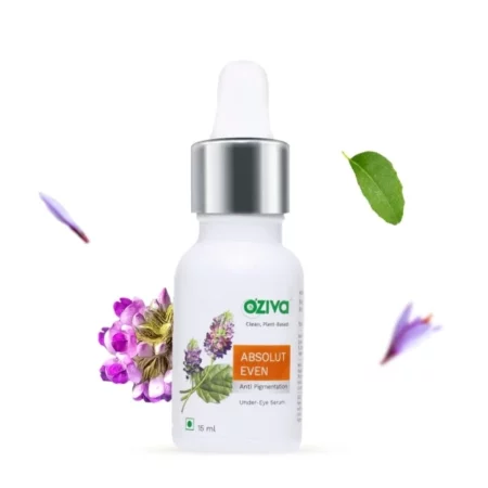 OZiva Absolut Even Anti-Pigmentation Under-Eye Serum | Under-Eye Serum for Dark Circle Reduction & Reduced Pigmentation | Anti-Pigmentation Serum with Phyto Niacinamide, 15 ml