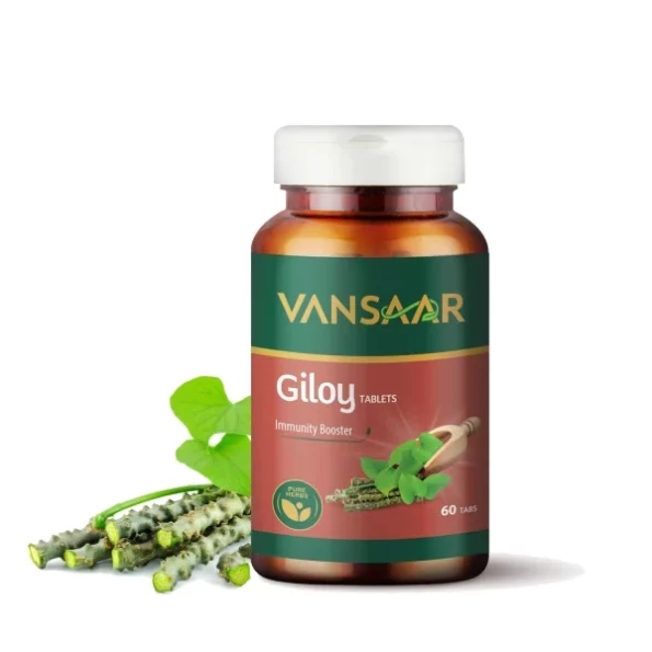 Vansaar Giloy Tablets, Supports Immune Health, - 60 Tablets available on Herbkart