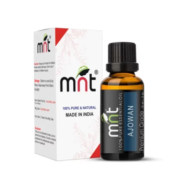 MNT Ajowan Essential Oil 100% Pure, Natural & Therapeutic Grade Oil for Hair, Skin and Aromatherapy (15ML), Herbkart8t761FJ65PsYwL.webp, Herbkart8t761FJ65PsYwL