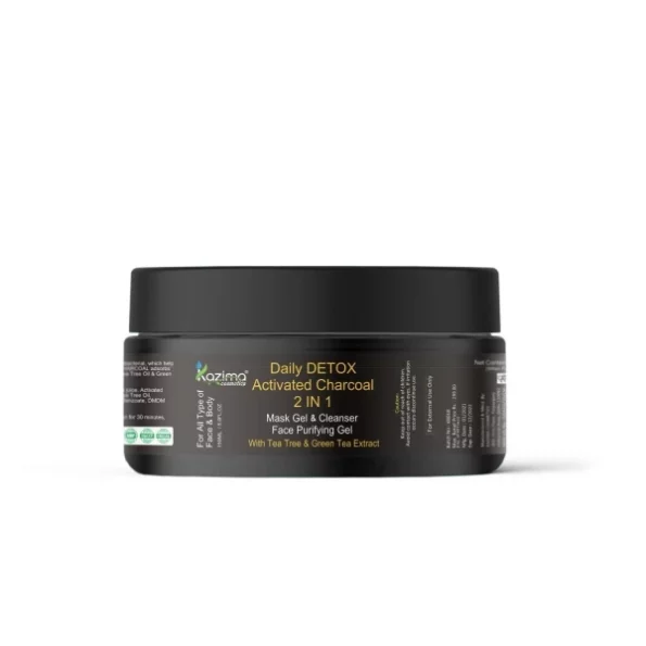 KAZIMA Daily DETOX Activated Charcoal 2 IN 1 Mask Gel + Cleanser Face Purifying Gel (150ML), Herbkart8t761aeRhEbjFL.webp, Herbkart8t761aeRhEbjFL