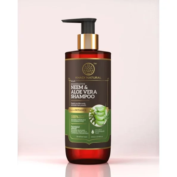 Khadi Natural Neem & Aloevera Shampoo Shampoo 310 ml available on Herbkart