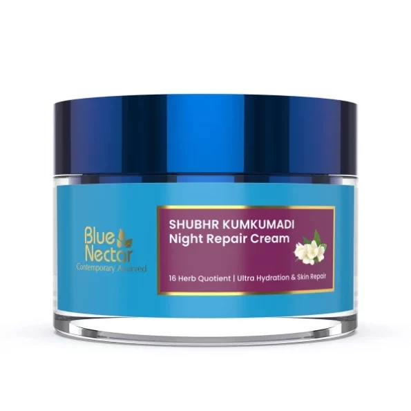 Blue Nectar Kumkumadi Night Cream for Women (16 Herbs, 50g), Herbkart8t771upVZsq9AL.webp, Herbkart8t771upVZsq9AL