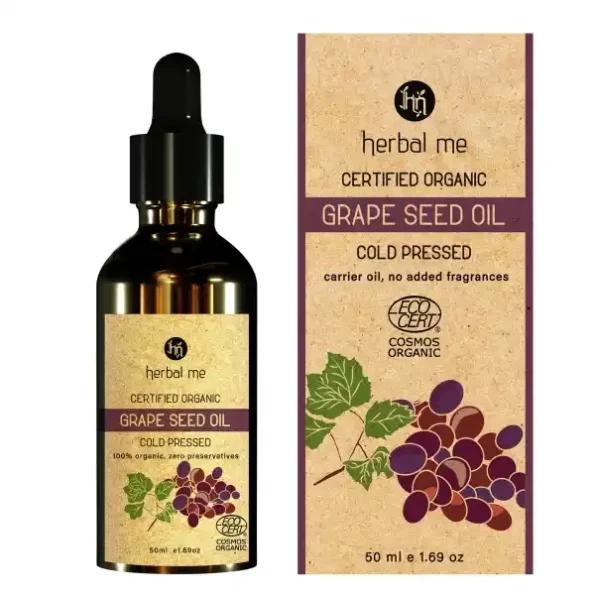 HM Herbal Me Certified Organic Grape Seed Oil 50 ml, Herbkart8t781gt0g9r35L.webp, Herbkart8t781gt0g9r35L