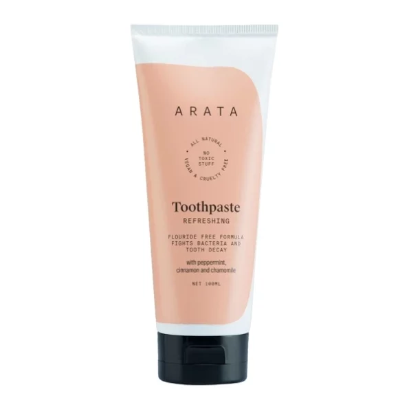 Arata Zero Chemicals Natural Fluoride/Sulphate And Paraben-Free Refreshing Toothpaste With Peppermint, Cinnamon And Chamomile And (100 ml), Herbkart8t751xlj2NvdxS.webp,