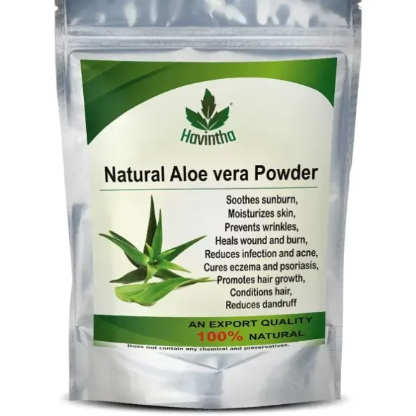 Havintha Natural Aloe vera Powder for Hair Growth, Face Wash - 227 grams available on Herbkart