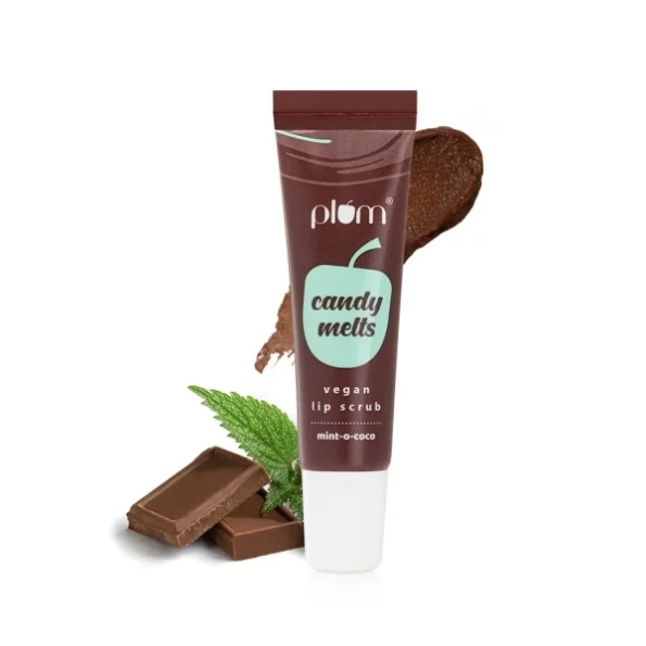 Plum Candy Melts Vegan Lip Scrub Mint-o-coco 12g available on Herbkart