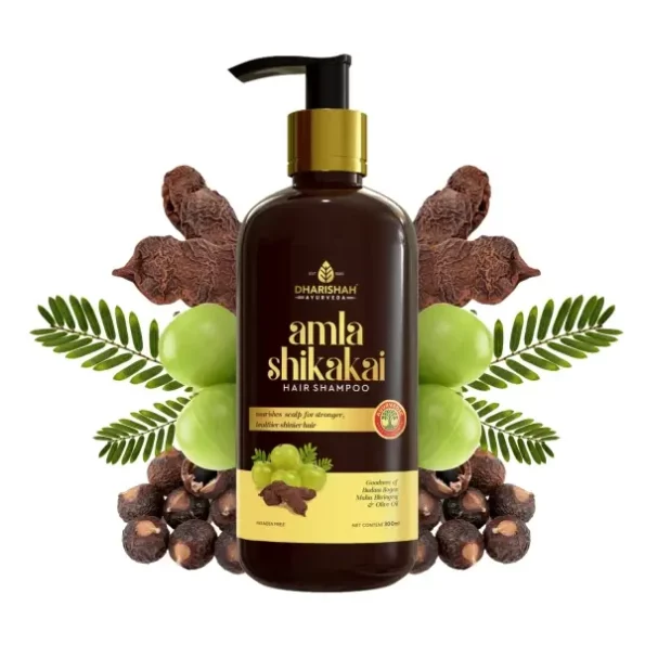 Dharishah Ayurveda Amla Reetha Shikakai Shampoo, 300ml, Herbkart8t771hjnL4rGnL.webp, Herbkart8t771hjnL4rGnL