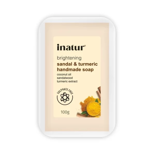 inatur Sandal & Turmeric Soap, 100g available on Herbkart