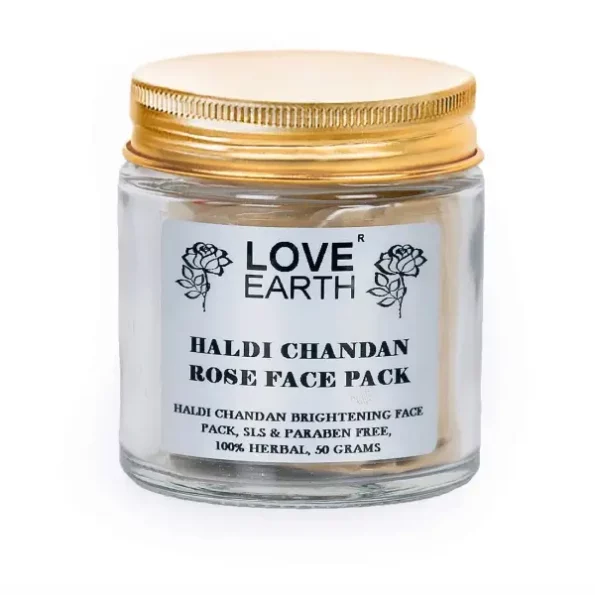 Love Earth Haldi Chandan Rose Face Pack With Amba Haldi & Chandan 30gm, Herbkart8t761rcl3ciF4L.webp, Herbkart8t761rcl3ciF4L