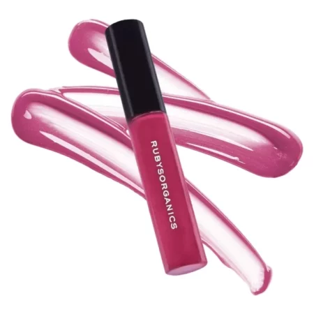 Ruby's Organics Lip Oil Gloss for Women and Girls, All Skin Tones- Moisturizing, Long Lasting, Non Sticky and Non Drying Formula, Glossy Texture, Natural Lip Makeup, Paraben Free - Grapevine, 6.5ml