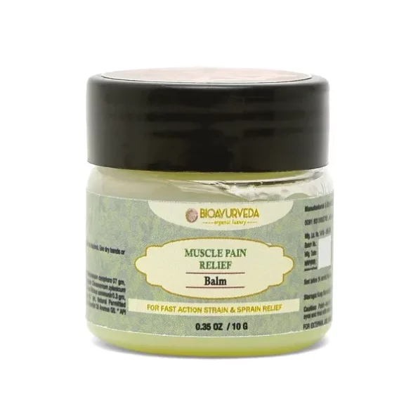 BIOAYURVEDA Muscle Pain Relief Balm For Fast Action Strain and Sprain Relief 10 Gm available on Herbkart