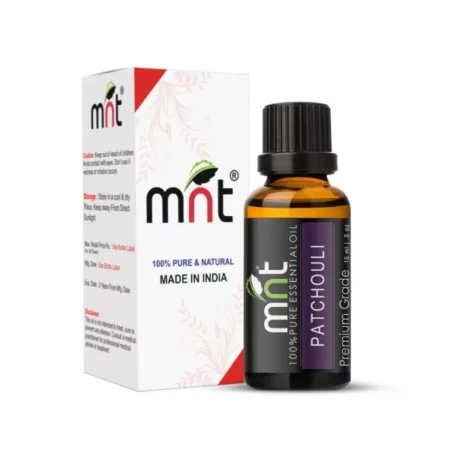 MNT Patchouli Essential Oil 100% Pure Natural & Therapeutic Grade for Aromatherapy, Moisturizing Dry Skin & Skincare (15ML)
