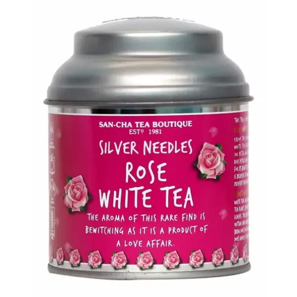 SAN-CHA Tea Boutique Rose White Tea (25X3 Cups), Pure Tea Buds Blended With Real Rose Petals, Worlds Healthiest Tea, Silver Needles White Tea, 25 Milligram, Herbkart8t771fskbYcYVL.webp, Herbkart8t771fskbYcYVL