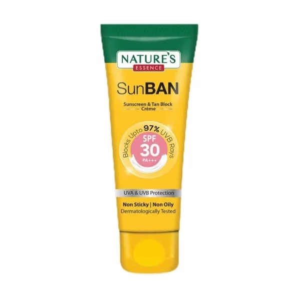 Nature's Essence SunBan SPF 30 PA+++ Sunscreen & Tan Block Cream, 120ml available on Herbkart