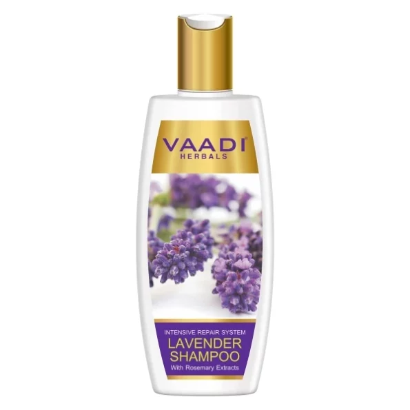 Vaadi Herbals Lavender Shampoo with Rosemary Extract, Intensive Repair System, 350 ml available on Herbkart