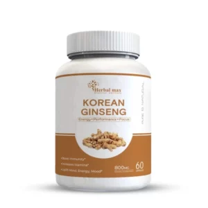 Herbal Max Korean Ginseng, 60 Veg Capsules (800Mg), For Immunity available on Herbkart