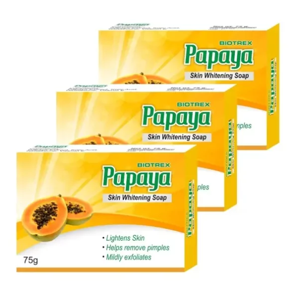 Biotre- Nutraceuticals Papaya Skin Whitening Soap, 75g available on Herbkart