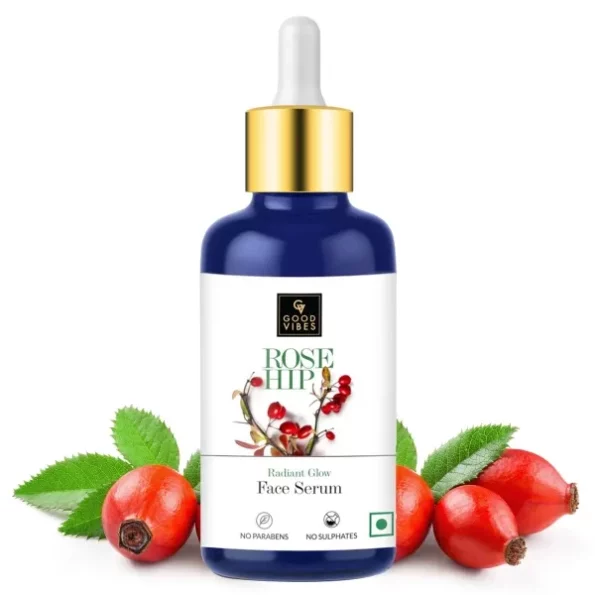 Good Vibes Rose Hip Radiant Glow Face Serum, 30 ml Light Weight Non Greasy Moisturizing Formula For All Skin Types, Natural, No Parabens & Sulphates, No Animal Testing, Herbkart8t771ApHgzX89L.webp, Herbkart8t771ApHgzX89L