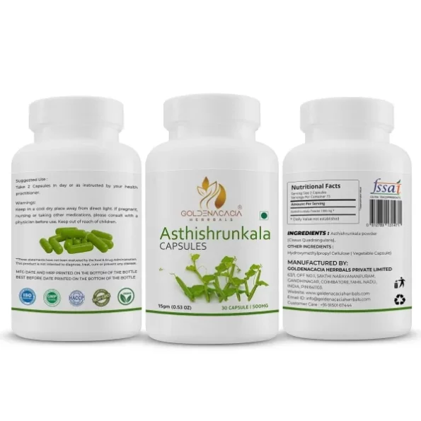 Goldenacacia Herrbals Asthishrunkala 500mg 30 Capsules available on Herbkart