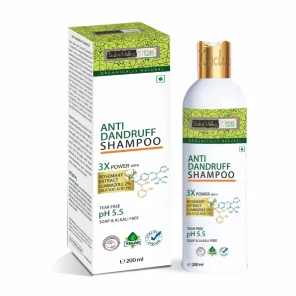 INDUS VALLEY Hair Fall Defense & Anti-Dandruff Shampoo Tear Free (200ml) available on Herbkart