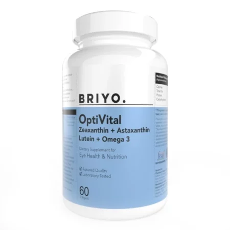 Briyosis Optivital Eye Multivitamin Delivers Lutein, Zeaxanthin, Astaxanthin And Omega 3 Fatty Acid Derived From Their Natiral Soruced To Promote Eye Health, 60 Capsules