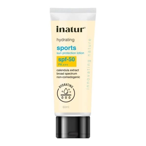 inatur Sports Sun Protection Lotion SPF50 PA+++, 60ml available on Herbkart