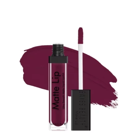 Swiss Beauty Ultra Smooth Matte Lip Liquid Lipstick, Smooth Lip Color, Weightless Finish, Silky Matte Finish, Shade- Wine, 6ml