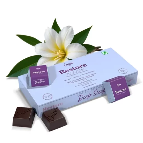 Caim by arelang - Restore your Sleep for Deep Sleep | Non-Melatonin formulation | Plant-based, Sugar & Dairy FREE | Knock out in 30 mins | Improves Sleep Quality | 1x 10 pieces | 100g, Herbkart8t751tdmjgPJSL.webp, Herbkart8t751tdmjgPJSL