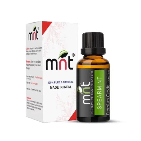 MNT Spearmint Essential Oil 100% Pure, Natural & Undiluted Therapeutic Grade oil for Hair, Skin, Body & Aromatherapy (15ML), Herbkart8t761k-DUae-CL.webp, Herbkart8t761k DUae CL
