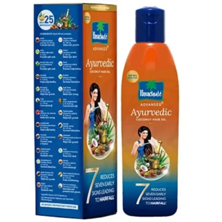 Parachute Advansed Ayurvedic Coconut Hair Oil | For Hair Fall Control & Hair Growth | With Coconut & 25 Ayurvedic Herbs like Amla, Neem, Bhringraj, Brahmi, Methi etc | Clinically Proven to Reduce Hair Fall in 30 Days | 300ml
