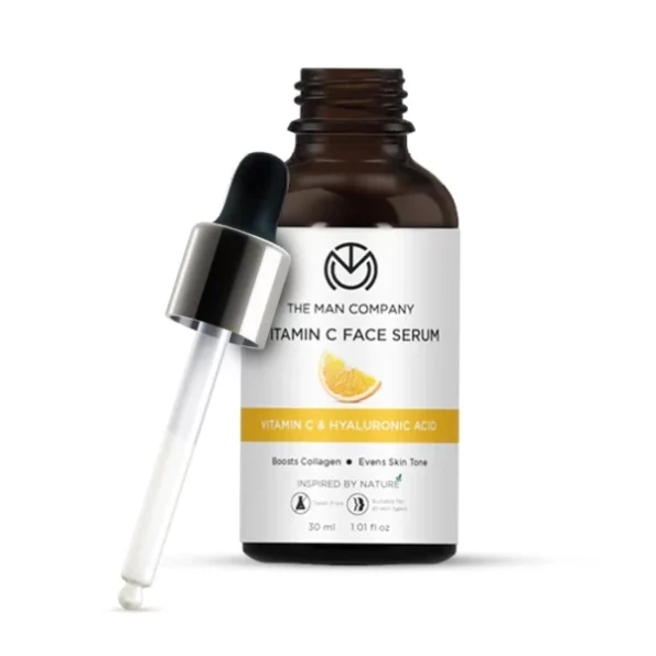 The Man Company 40% Vitamin C Face Serum With Hyaluronic Acid - 30ml available on Herbkart