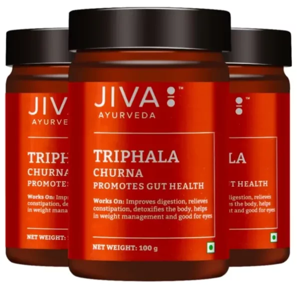 Jiva Triphala Churna, Quick Acidity & Gas Relief - 100G available on Herbkart