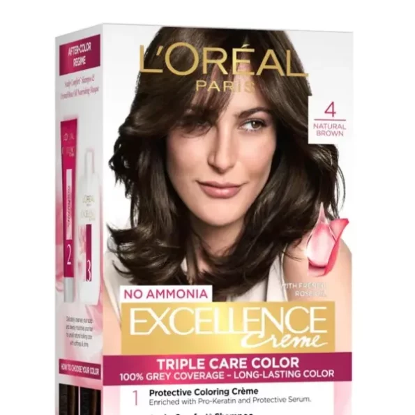 (LOREAL) L'Oréal Paris Permanent Hair Colour, Radiant At - Home Hair Colour 4 Natural Dark Brown, 72ml+100g, Herbkart8t7616pe6zxH5L.webp,