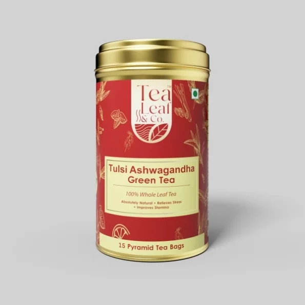 Tea Leaf & Co. Tulsi Ashwagandha Green Tea - 15 Pyramid Tea Bags, Herbkart8t761o70HHiNBL.webp, Herbkart8t761o70HHiNBL