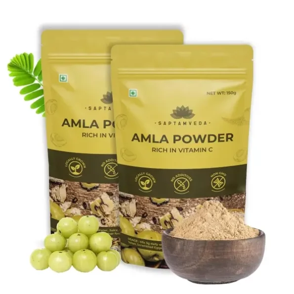 SAPTAMVEDA Amla Indian Gooseberry Powder (300Gm) available on Herbkart