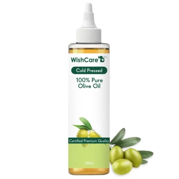 WishCare® 100% Pure Premium Cold Pressed Olive Oil for Hair & Skin - 200ml available on Herbkart