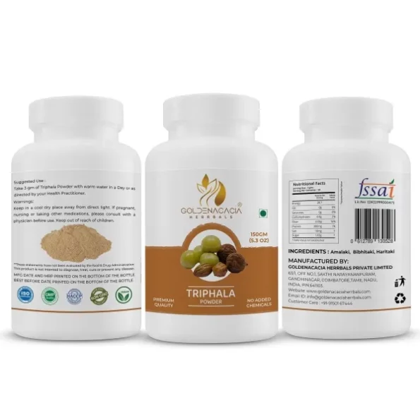 Goldenacacia Herrbals Triphala Powder (50) gm available on Herbkart