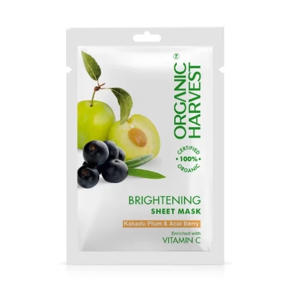 Organic Harvest Brightening Sheet Mask: Kakadu Plum & Acai Berry, 30ml, Herbkart8t7614m73P9iuL.webp, Herbkart8t7614m73P9iuL