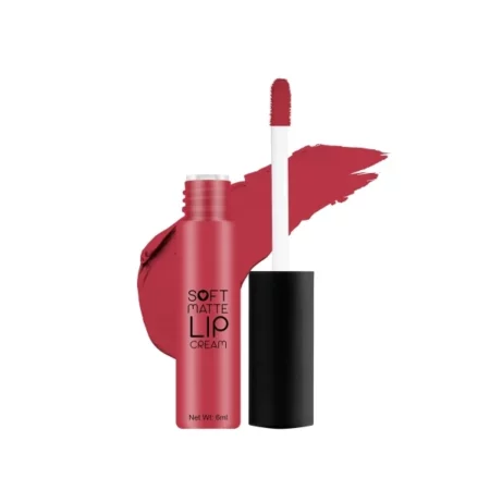 Swiss Beauty Soft Matte Lip Cream Weightless Lipstick | Long Lasting Lipstick With Velvety Finish | Shade- Vivid Red, 6ml