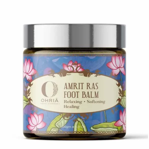 Ohria Ayurveda Amrit Ras Foot Balm, Relaxing, Softening & Healing - 100g, Herbkart8t761BMtxcdm0L.webp,