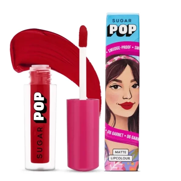 Sugar Pop Matte Lipcolour - 06 Garnet (Wine) 1.6 Ml available on Herbkart