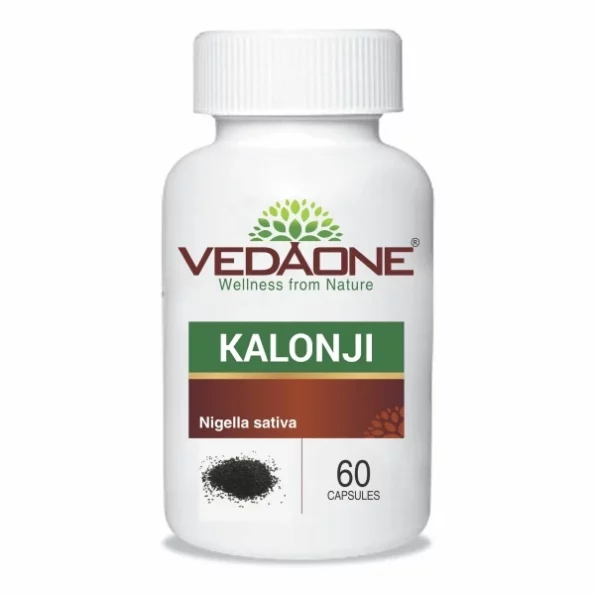 Vedaone Kalonji Capsules Extract from Pure Natural Nigella Sativa 450mg available on Herbkart