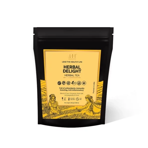 HEALTHY & HYGIENE Herbal Delight Herbal Tea, (100 Gram), Herbkart8t761bSPX7J0QS.webp, Herbkart8t761bSPX7J0QS