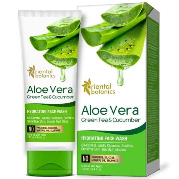 Oriental Botanics Aloe Vera, Green Tea & Cucumber Hydrating Face Wash, 100 ml, Herbkart8t771vJmlhprBL.webp, Herbkart8t771vJmlhprBL