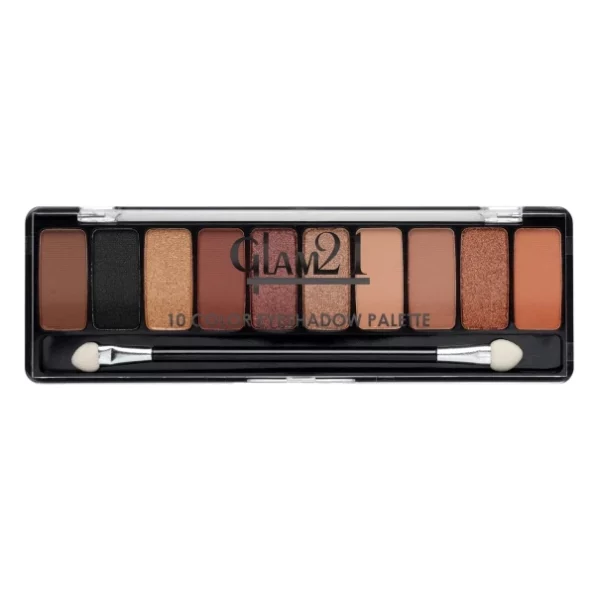Glam21 Get Smoky 10 Color Eyeshadow Palette |Long-Lasting | Smudge Free | Long Wearing And Easily Blendable Eye Makeup Palette Matte, Shimmery And Metallic Finish, Herbkart8t7710CRM2rsXL.webp, Herbkart8t7710CRM2rsXL